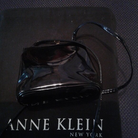 Vintage Anne Klein Black Mini-Cross body Handbag - Picture 1 of 15